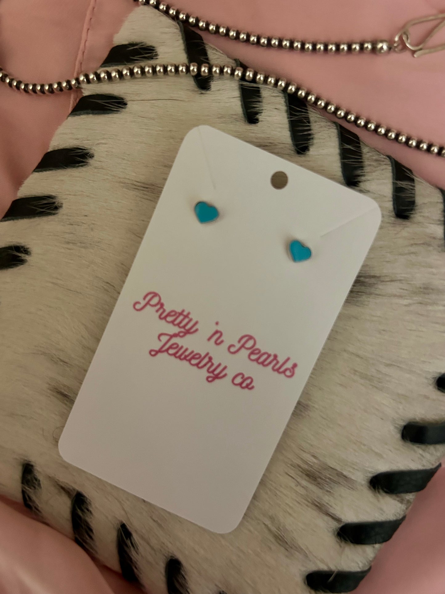 Turquoise Heart Studs