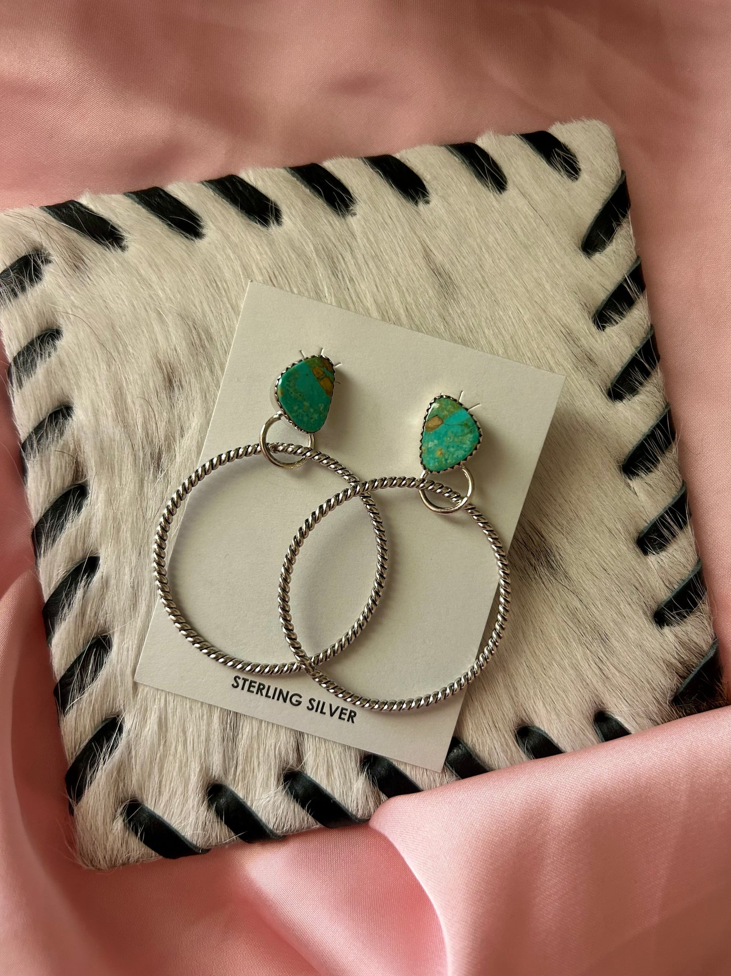 Kingman Turquoise Hoops