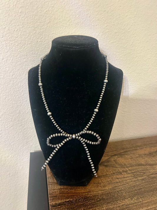 Pearl Bow Necklace