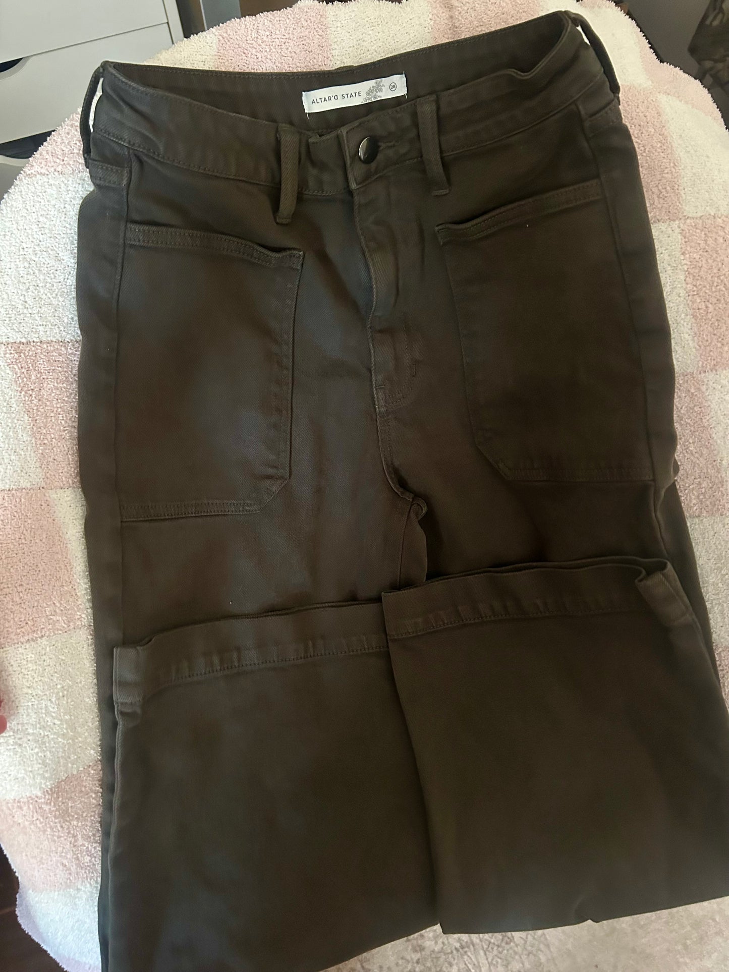 Olive Green Jeans