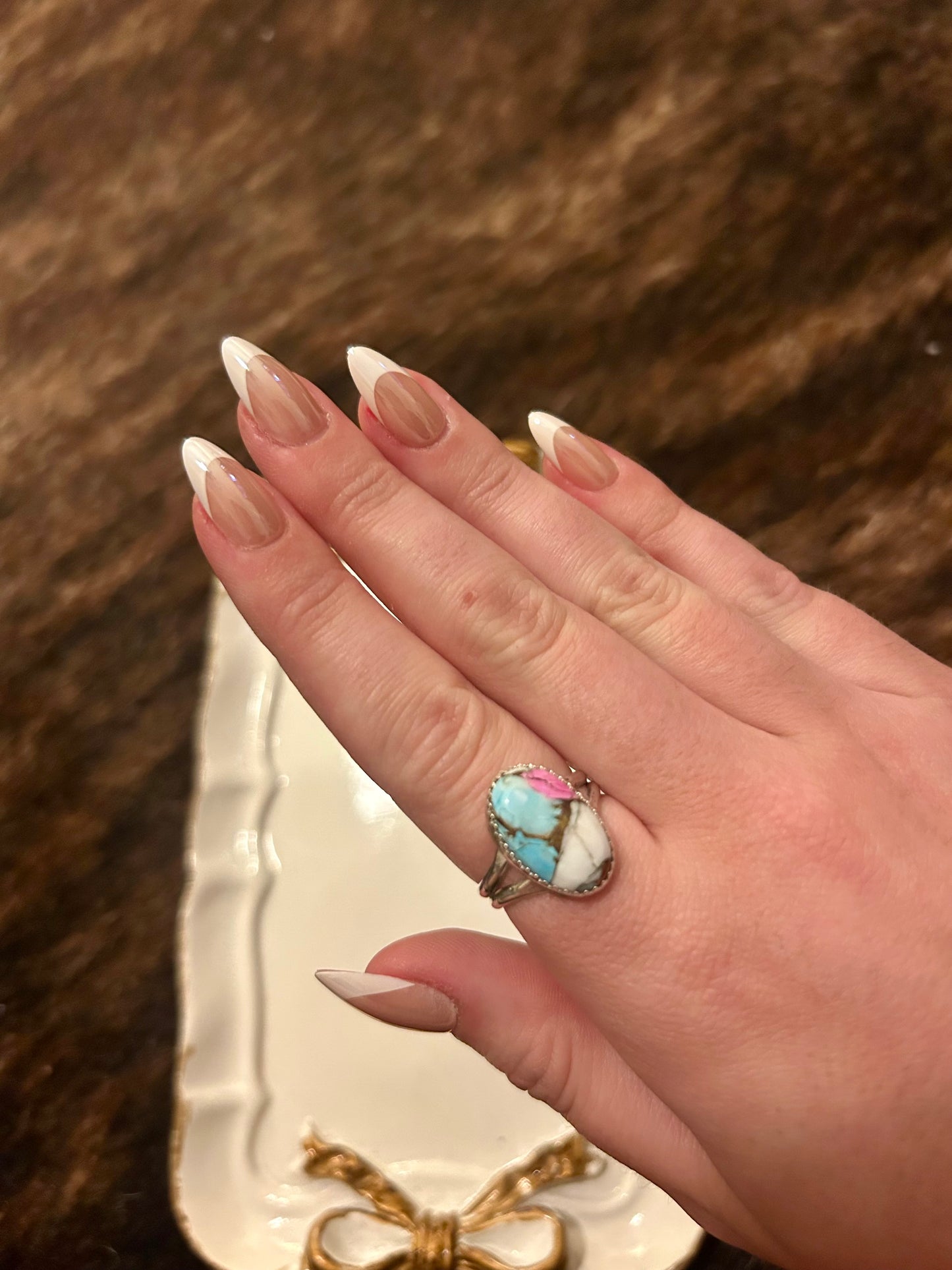 Cotton Candy Ring Size 7.5