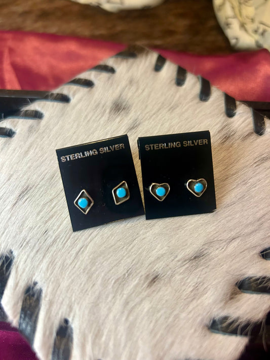 Turquoise Shape Studs