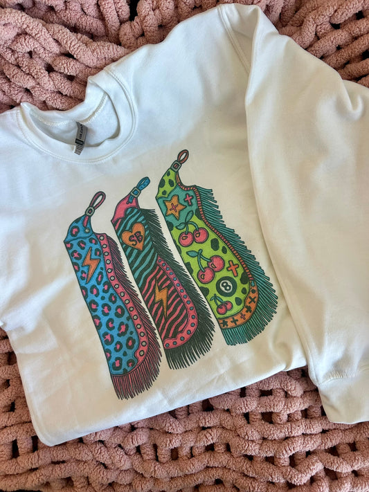 Retro Chaps Crewneck