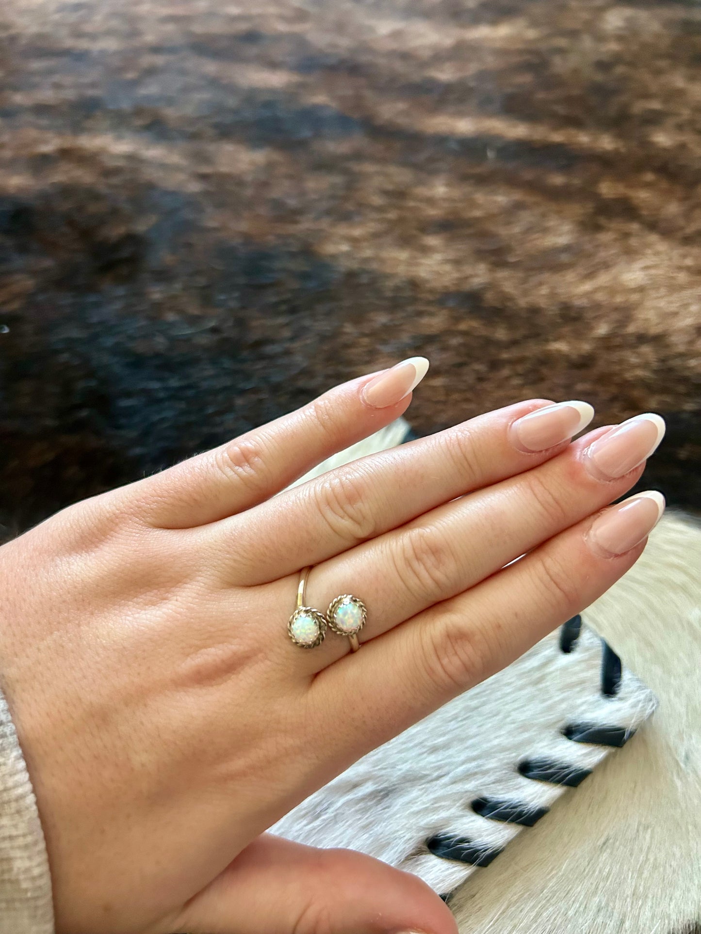 Double Stone Adjustable Rings