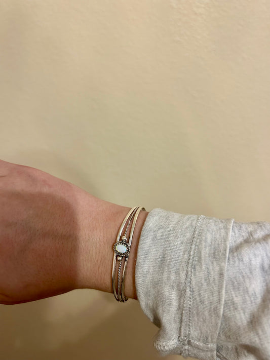 White Opal Cuff