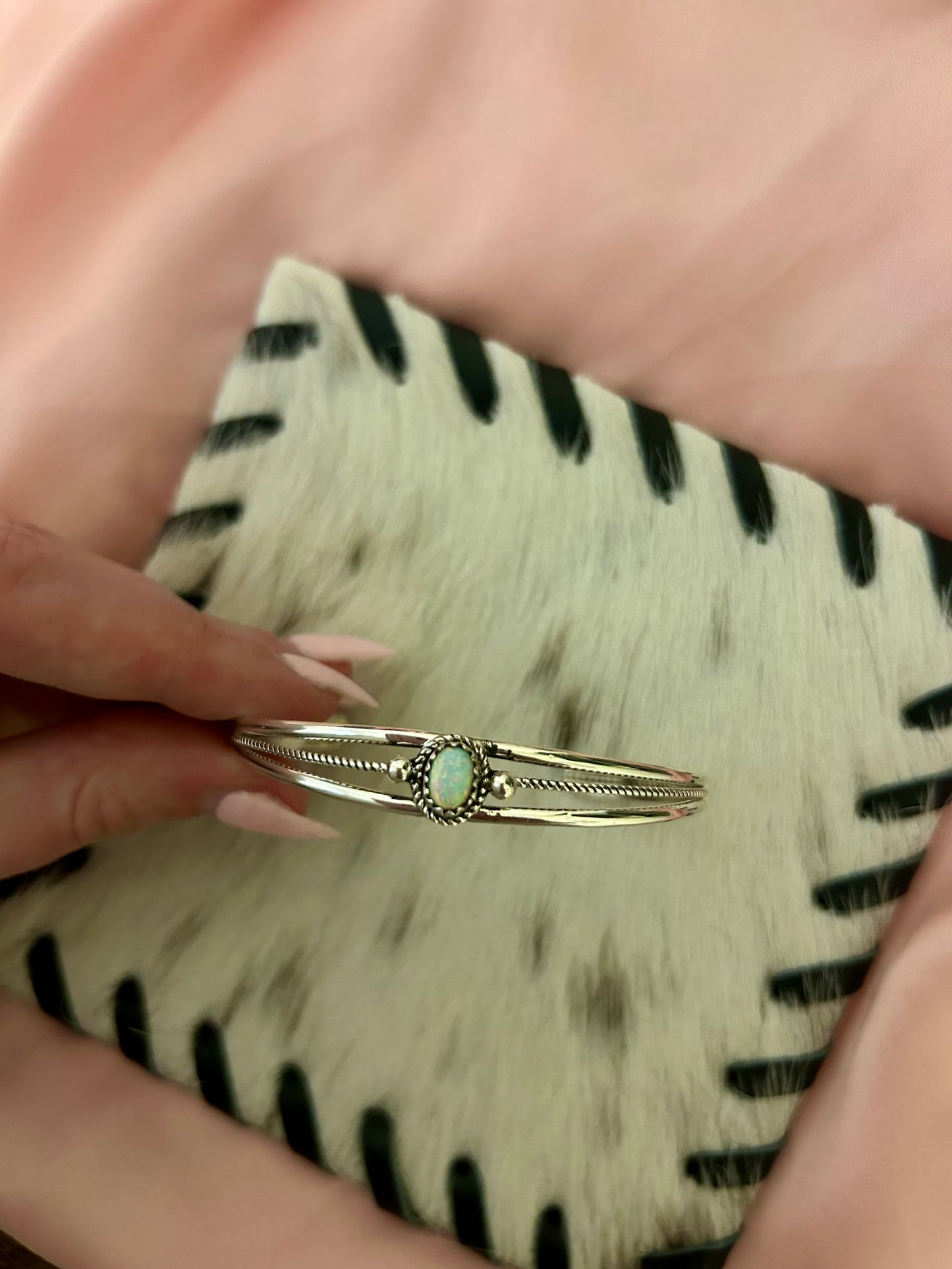 White Opal Cuff