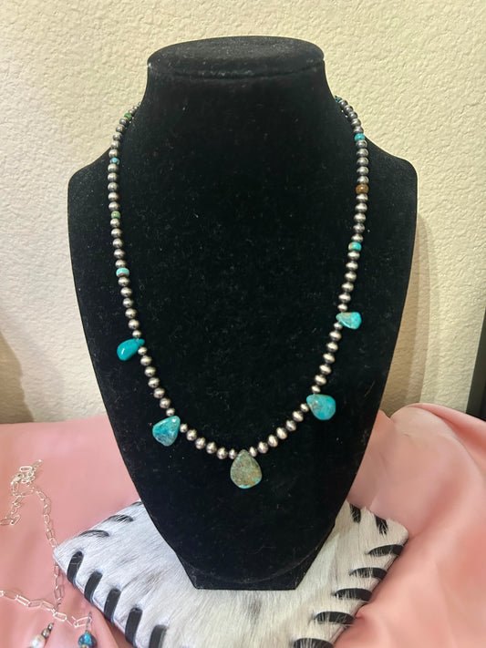 Turquoise Tulip Necklace