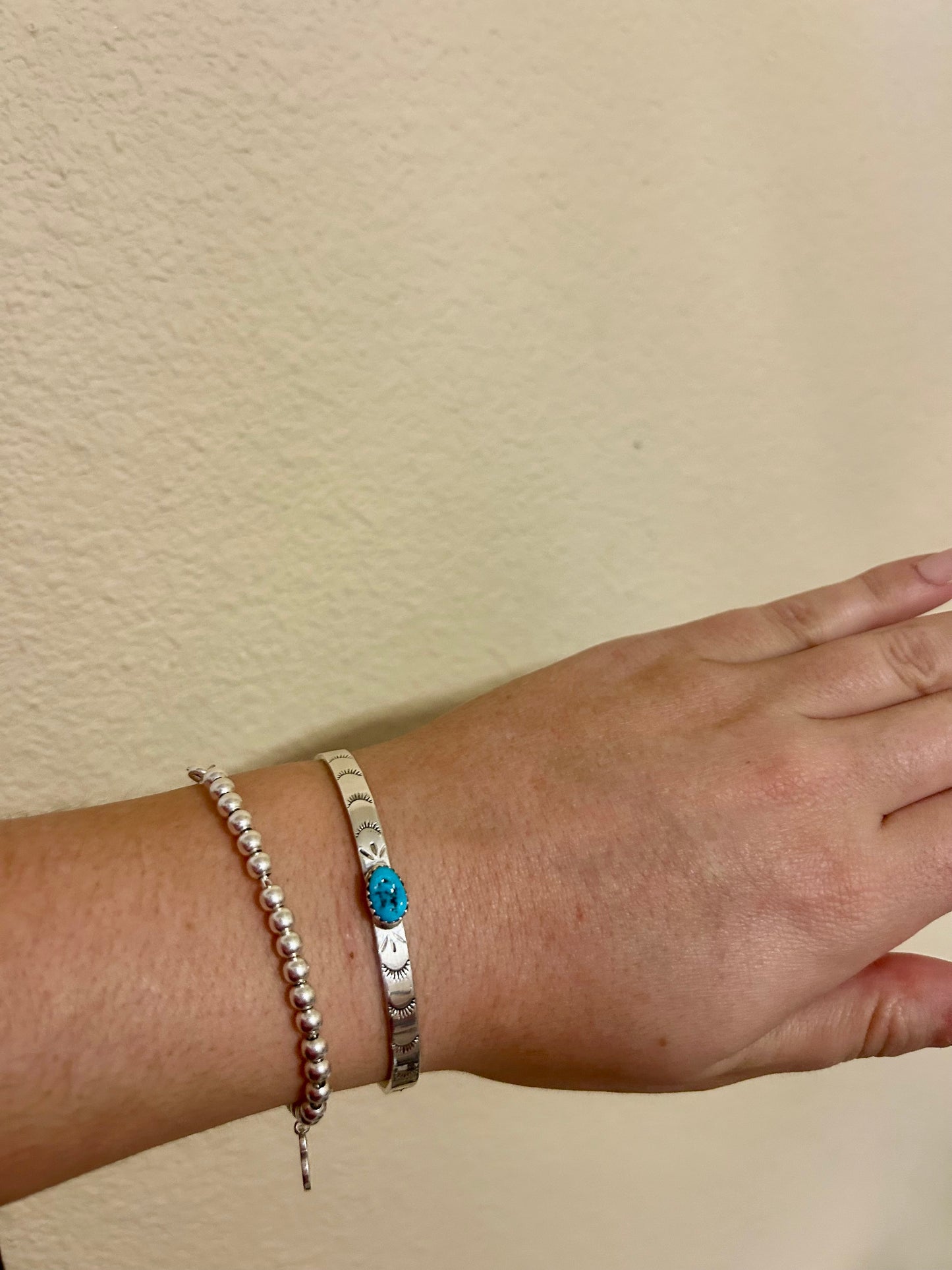 Turquoise Stamped Cuff