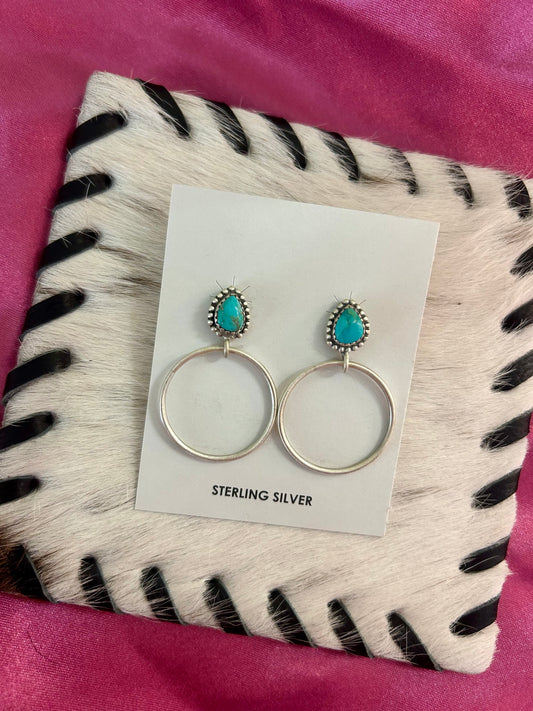 Turquoise Hoops