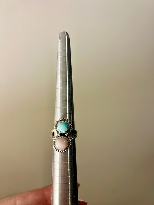 Two Stone Opal Ring Size 7